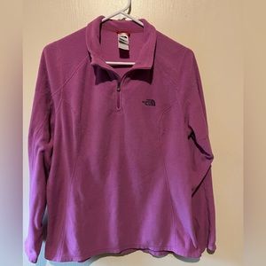 The North Face Fleece Womens Quarter Zip pullover, Size Large,